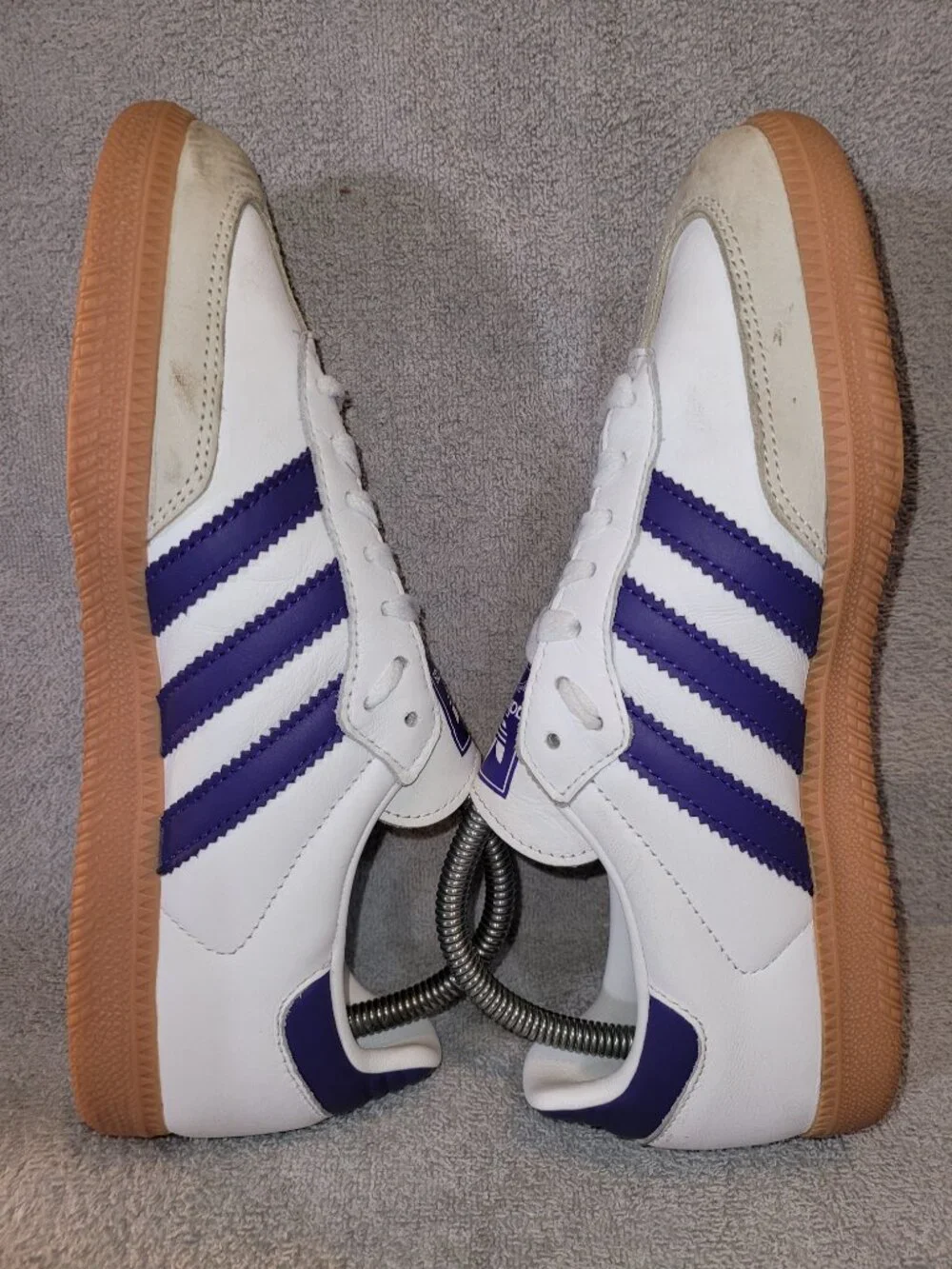 Adidas Samba OG Women's Size 8 White Purple Tan Gum Sneakers IF6514 (#1754)